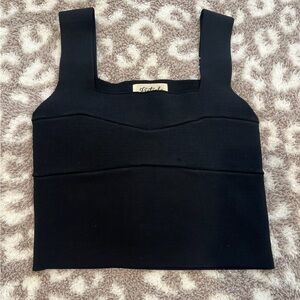 Listicle Black Crop Top